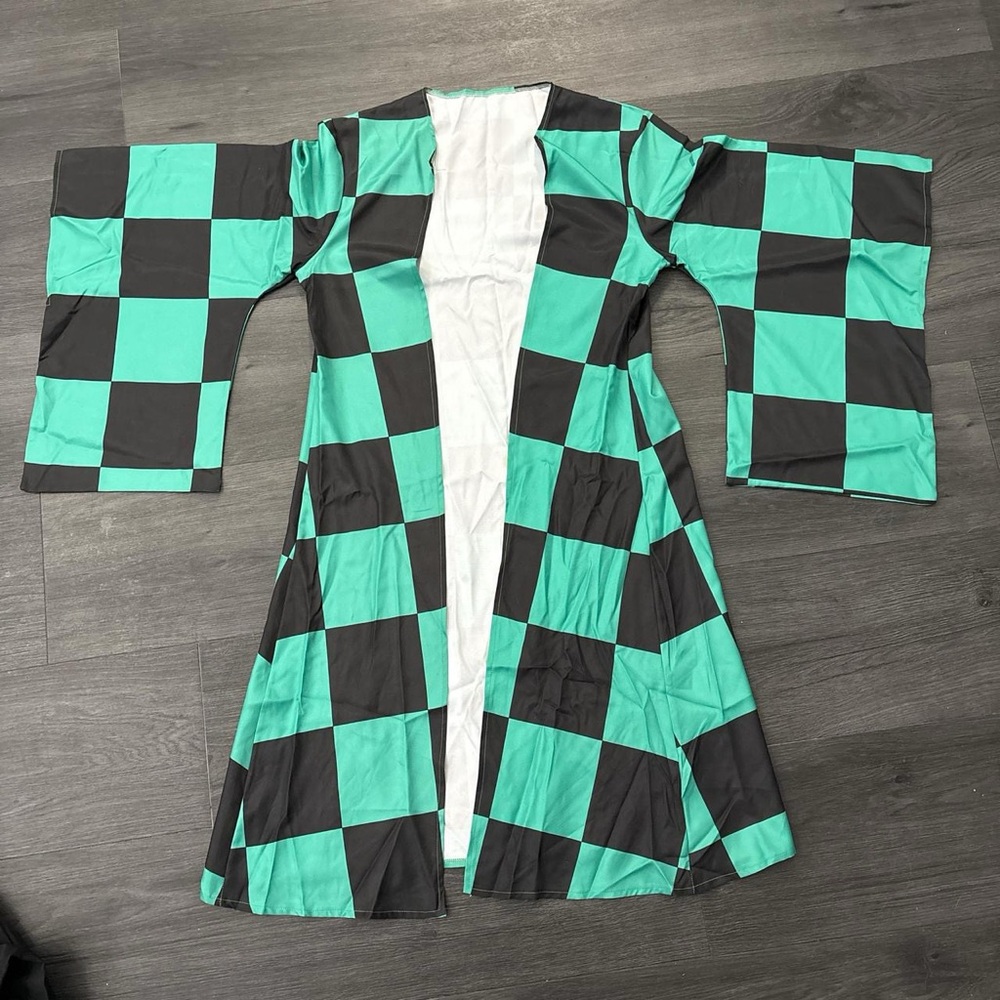 Tanjiro Demon Slayer Anime Haori Uniform Cosplay Costume Men SMALL